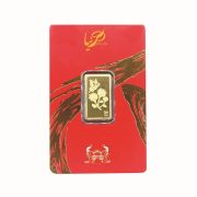 شمش طلا 18 عیار مدل گل و پروانه - 0.8 گرم - 800 سوت - Image 2