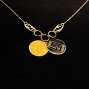 نیم ست طلا 18 عیار زنانه سوزیانا مدل فندی کد 7 - Image 4