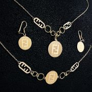 نیم ست طلا 18 عیار زنانه سوزیانا مدل فندی کد 4 - Image 6