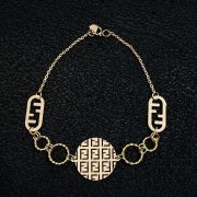 نیم ست طلا 18 عیار زنانه سوزیانا مدل فندی کد 4 - Image 4