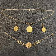 نیم ست طلا 18 عیار زنانه سوزیانا مدل فندی کد 1 - Image 9