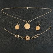 نیم ست طلا 18 عیار زنانه سوزیانا مدل فندی کد 1 - Image 8