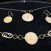 نیم ست طلا 18 عیار زنانه سوزیانا مدل فندی کد 1 - Image 7