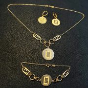 نیم ست طلا 18 عیار زنانه سوزیانا مدل فندی کد 7 - Image 10