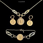 نیم ست طلا 18 عیار زنانه سوزیانا مدل فندی کد 7 - Image 2