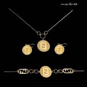 نیم ست طلا 18 عیار زنانه سوزیانا مدل فندی کد 2 - Image 2