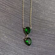 گردنبند نقره 925 عیار مدل اشک سبز H - Image 2