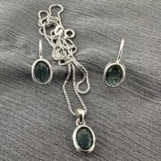 نیم ست نقره 925 عیار مدل بلور H - Image 4