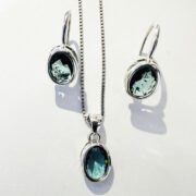 نیم ست نقره 925 عیار مدل بلور H - Image 3