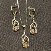 ست نقره 925 مدل اشک ابر H