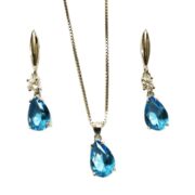 ست نقره 925 مدل اشک دریا H - Image 3