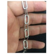 دستبند نقره 925 عیار مدل زنجیره دی جی نگین دار Y - Image 4