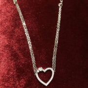 دستنبد نقره 925 عیار مدل قلب نگین دار H - Image 3