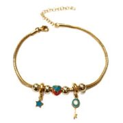 دستنبد نقره 925 عیار مدل کلید و ستاره S