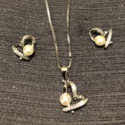 ست نقره 925 مدل قلب و مروارید M - Image 2