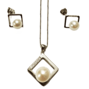 ست نقره 925 مدل قاب مروارید B - Image 3