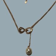 گردنبند نقره 925 عیار مدل تک مروارید C