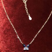 گردنبند نقره 925 عیار مدل پروانه آبی Y - Image 2