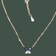 گردنبند نقره 925 عیار مدل پروانه آبی Y