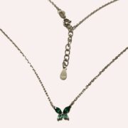 گردنبند نقره 925 عیار مدل پروانه سبز Y