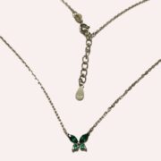 گردنبند نقره 925 عیار مدل پروانه سبز Y - Image 3