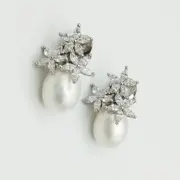 گوشواره نقره 925 مدل ستاره و مروارید B - Image 3