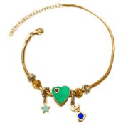 دستنبد نقره 925 عیار مدل ستاره و فرشته دو رو S - Image 2