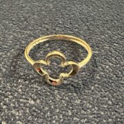 انگشتر طلا 18 عیار زنانه مدل گل ال وی - Image 2