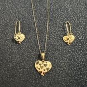ست طلا 18 عیار زنانه مدل قلب نایت - Image 3