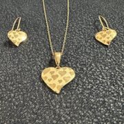 ست طلا 18 عیار زنانه مدل قلب نایت - Image 2