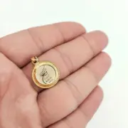 پلاک آویز طلا 18 عیار سوزیانا مدل وان یکاد و چهار قل طرح دایره - Image 4