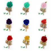 آویز گردنبند طلا 18 عیار مدل گل رنگبندی متنوع - Image 3