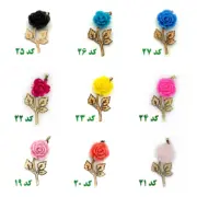 آویز گردنبند طلا 18 عیار مدل گل رنگبندی متنوع - Image 4