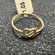 انگشتر طلا 18 عیار زنانه مدل قلب و تیر