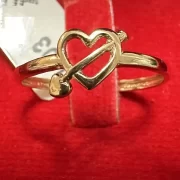 انگشتر طلا 18 عیار زنانه مدل قلب و تیر - Image 3