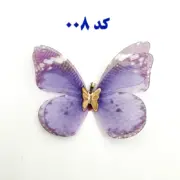 آویز گردنبند طلا 18 عیار مدل پروانه رنگبندی متنوع - Image 10