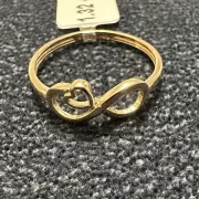 انگشتر طلا 18 عیار زنانه مدل بینهایت و قلب - Image 3