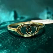 انگشتر طلا 18 عیار زنانه مدل دایره مینیمال - Image 4