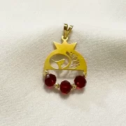 پلاک آویز طلا 18 عیار سوزیانا مدل انار کد 1 - Image 2