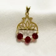 پلاک آویز طلا 18 عیار سوزیانا مدل انار کد 3 - Image 2