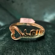 انگشتر طلا 18 عیار زنانه مدل قلب نوشته - Image 2