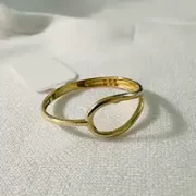 انگشتر طلا 18 عیار زنانه مدل اشکی