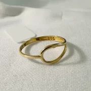 انگشتر طلا 18 عیار زنانه مدل اشکی - Image 2