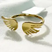 انگشتر طلا 18 عیار زنانه مدل بال کد 43 - Image 3