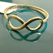 انگشتر طلا 18 عیار زنانه مدل بینهایت کد 002 - Image 2