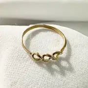 انگشتر طلا 18 عیار زنانه مدل زنجیر کارت کد 49