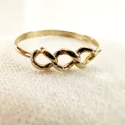 انگشتر طلا 18 عیار زنانه مدل زنجیر کارت کد 49 - Image 2