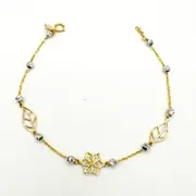 دستبند طلا 18 عیار زنانه سوزیانا مدل گلی