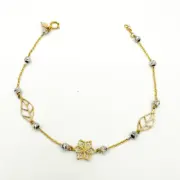 دستبند طلا 18 عیار زنانه سوزیانا مدل گلی - Image 2