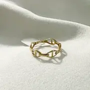 انگشتر طلا 18 عیار زنانه مدل زنجیر کد 47